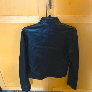 Nike leather moto inspired leather jacket